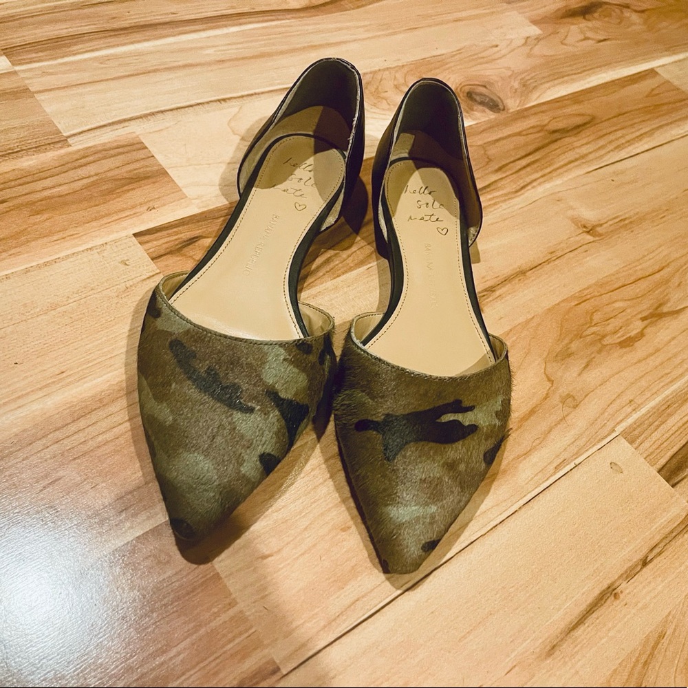 Banana Republic Hello Sole Mate Camo Leather & Cow Hair Flats